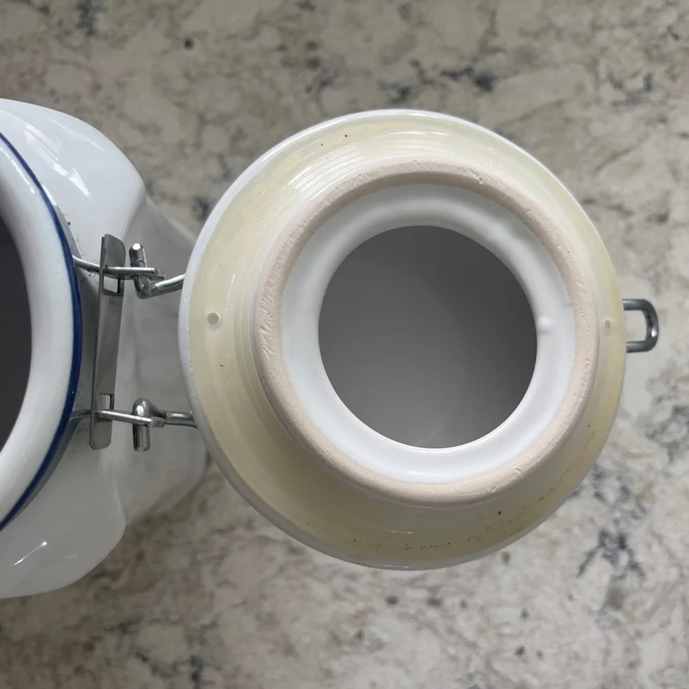 Vintage The Cellar‎ 6 x 4  White Airtight Canister for Federated Dept Stores